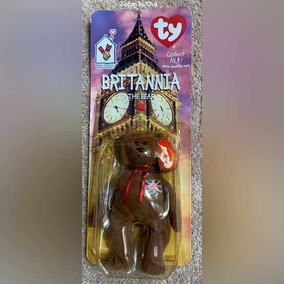 Vintage NEW Ty Beanie Babies Collector’s 1997 Britannia the Bear with errors! - Picture 1 of 4